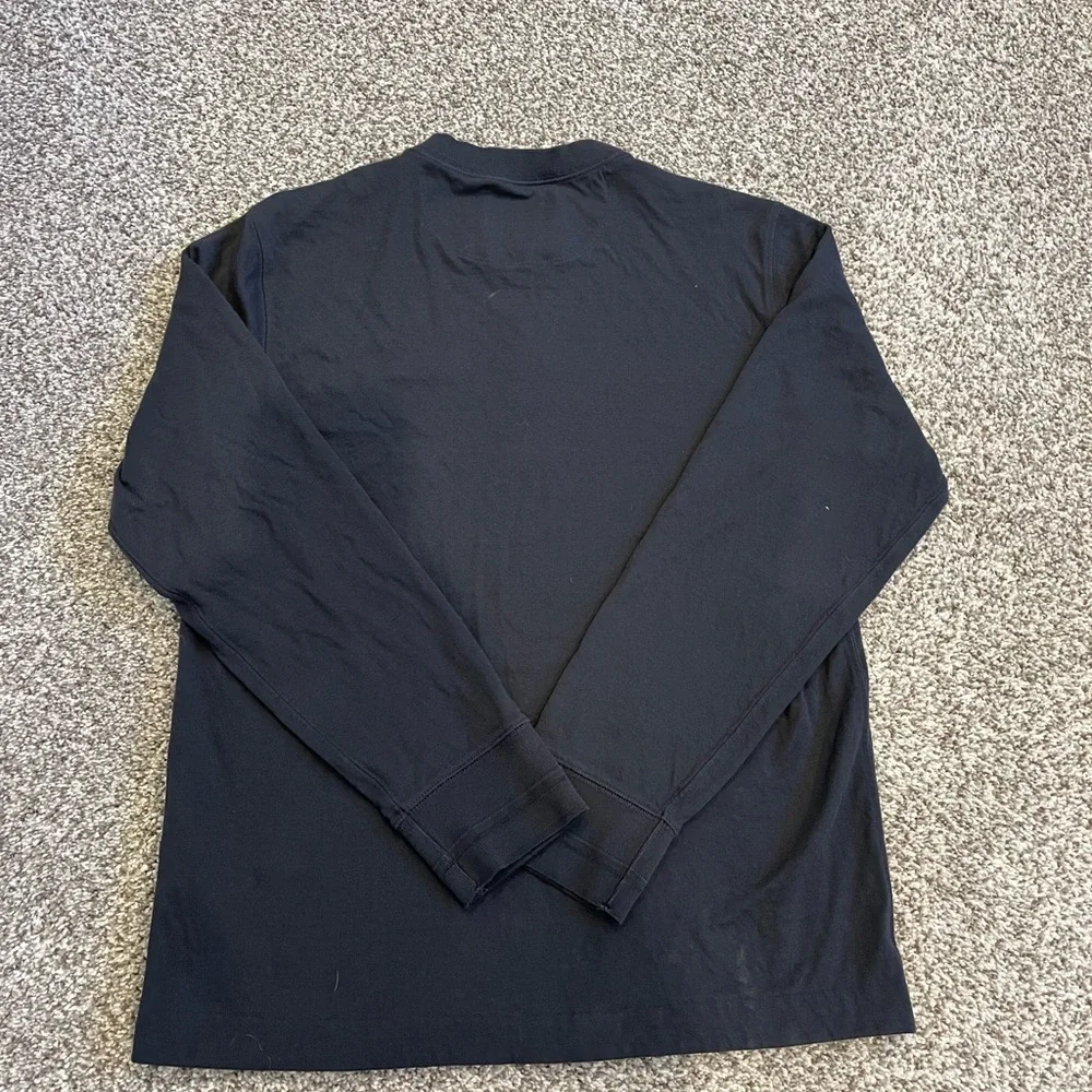 Filson Men's Dark Blue Long Sleeve Henley 100% Cotton Size Medium - Picture 8 of 8